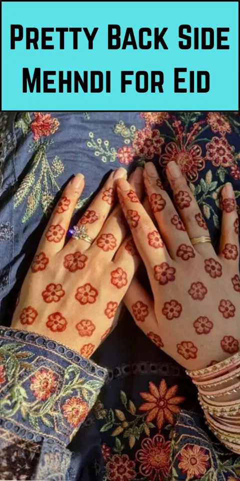 aesthetic bridal flower back hand mehndi design