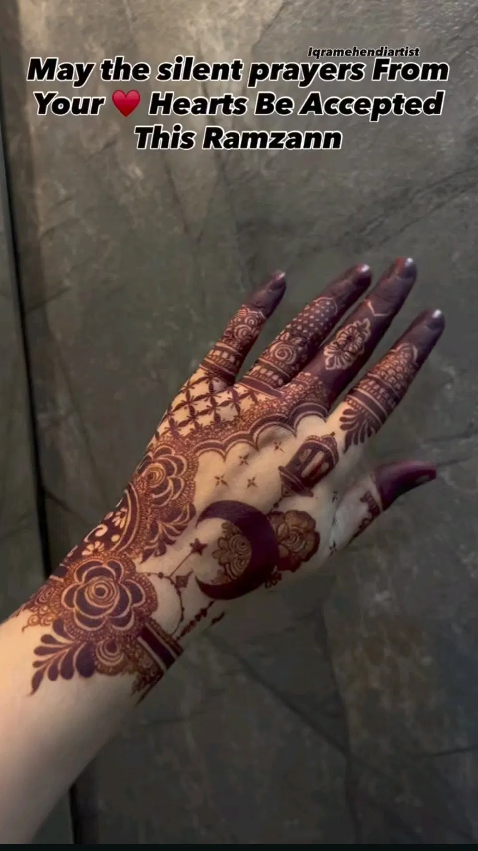 Stylish Finger Mehndi Design with Deity and Flowers