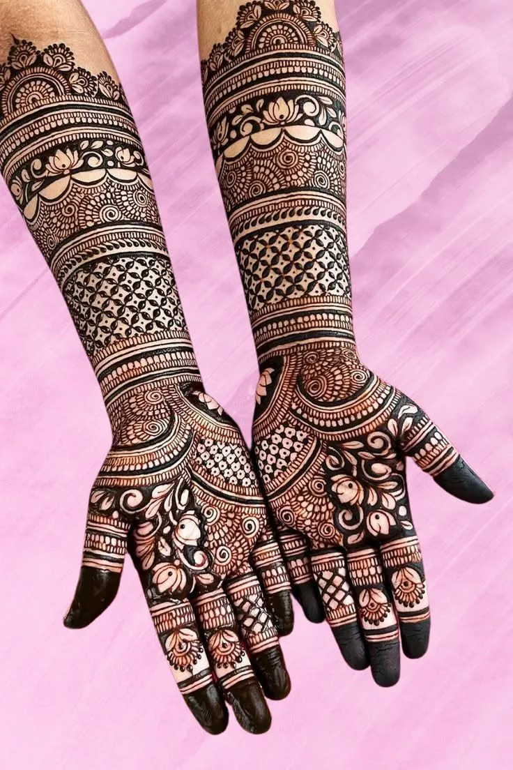 Bridal Indian Arm Mehndi Design with Figures (5)