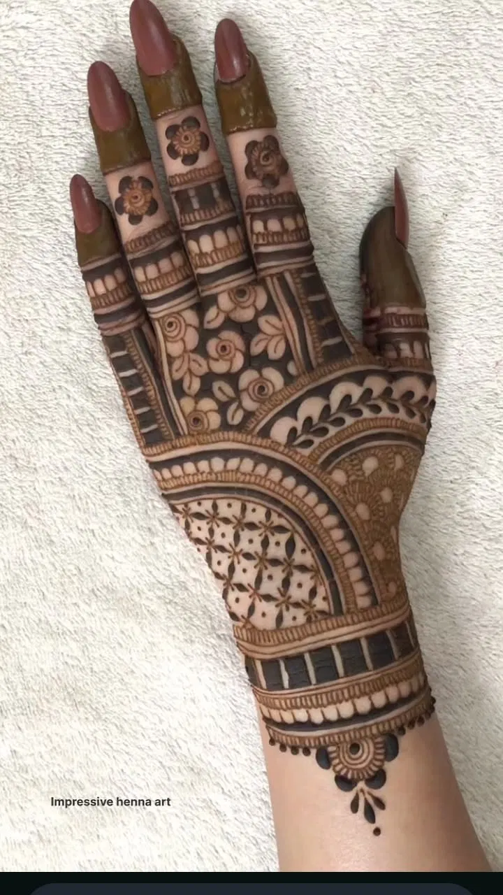 Bridal Simple Back Hand Mehndi Design (7)