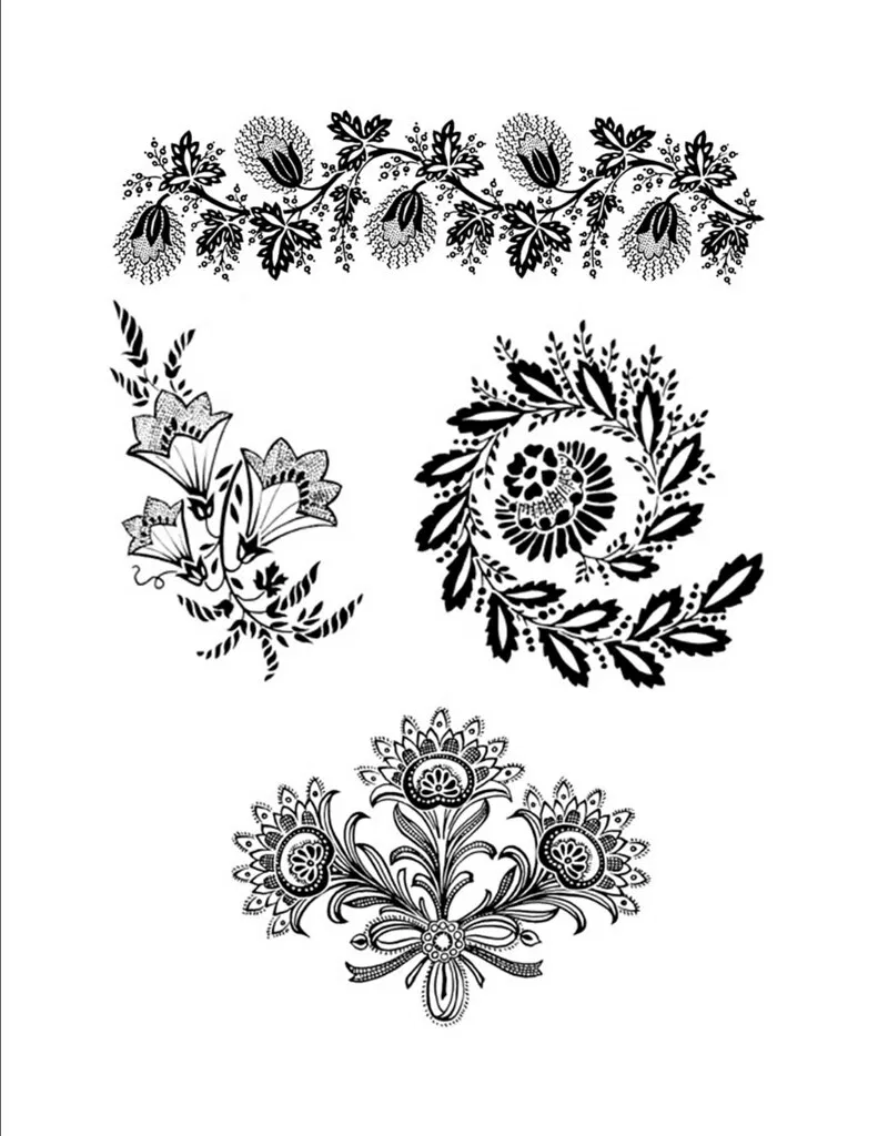 Indian Mehndi Design with Flowers