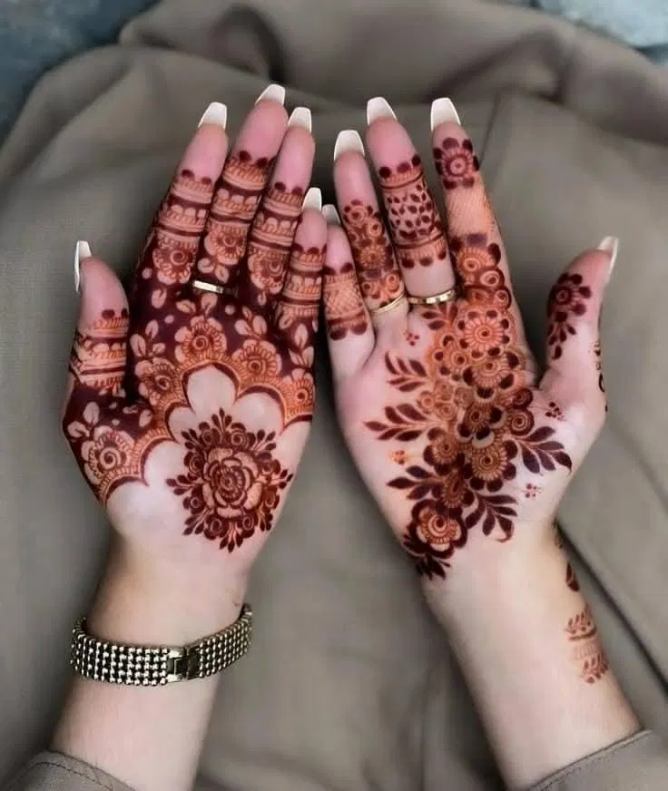 Aesthetic Bridal Finger Mehndi Design for Eid (2)