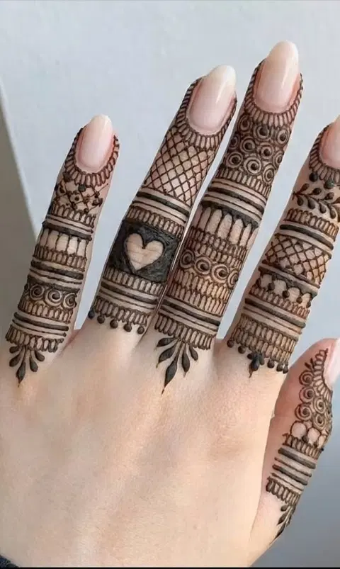 aesthetic arabic bel back hand mehndi design