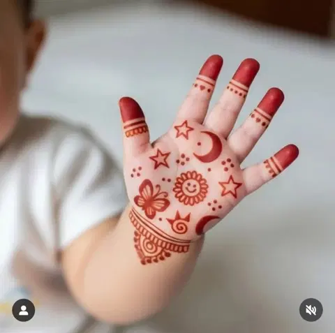 simple circle finger mehndi design