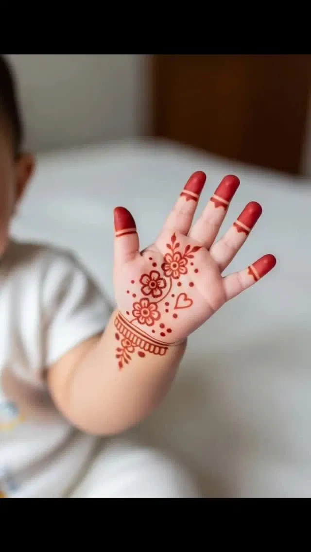 Simple Finger Mehndi Design with Jaal (2)