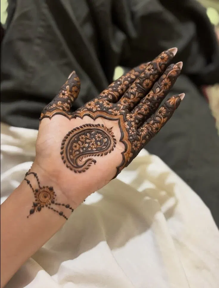 Aesthetic Indian Finger Mehndi Design (3)