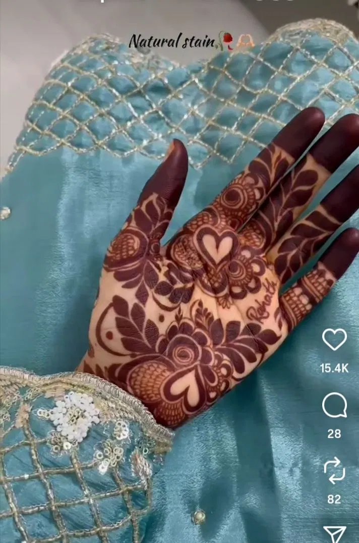 Aesthetic Arabic Front Hand Mehndi Design for Eid (9)