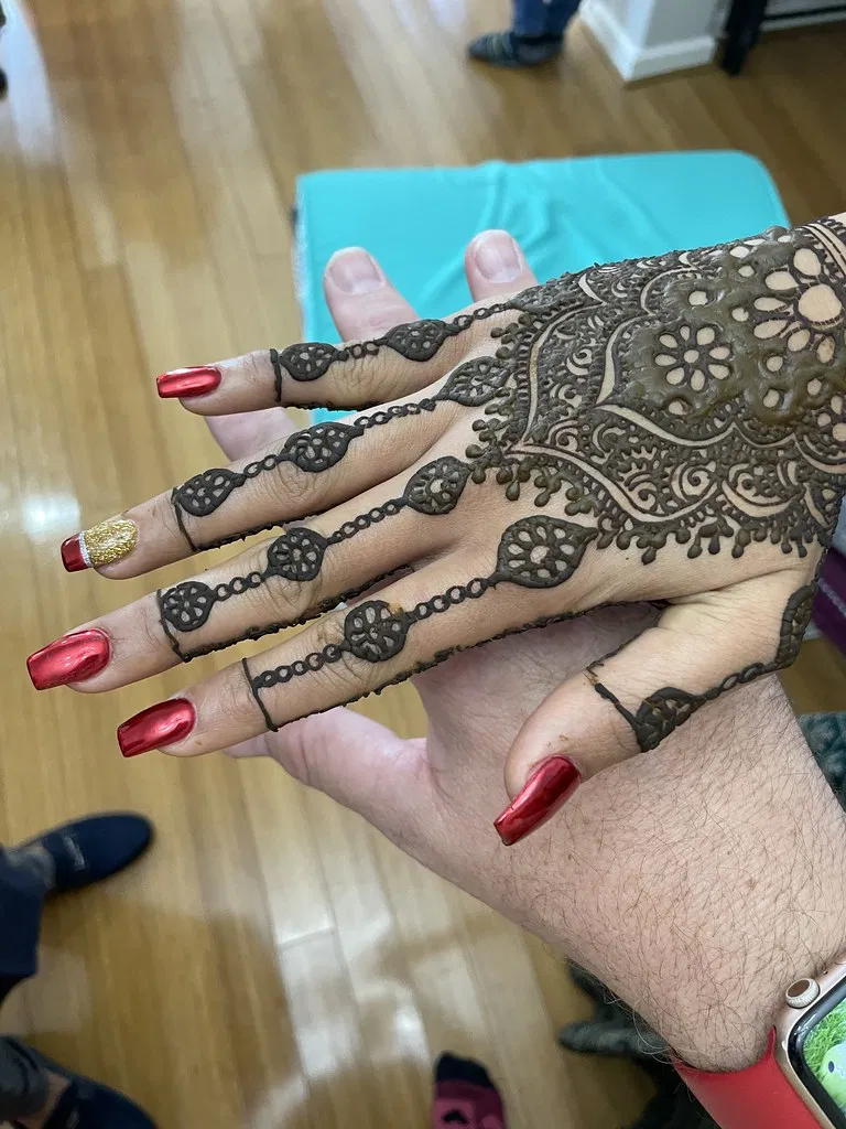 Bridal Finger Mehndi Design