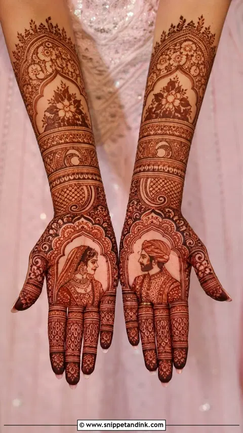 arabic bridal figure foot mehndi design