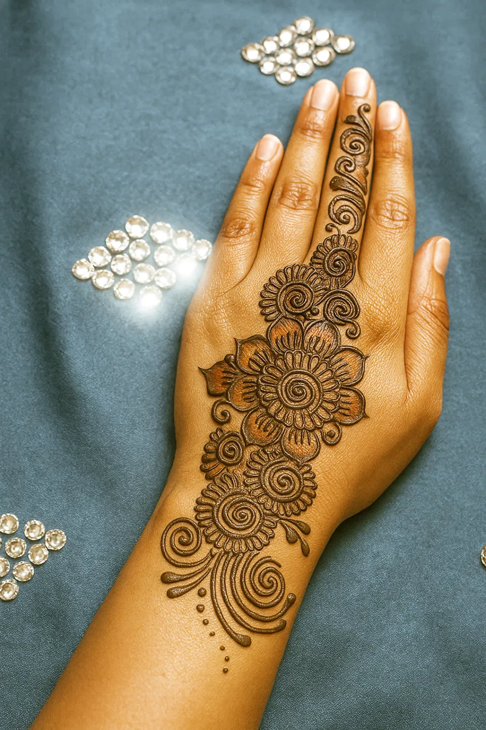 Arabic Simple Back Hand Mehndi Design (17)