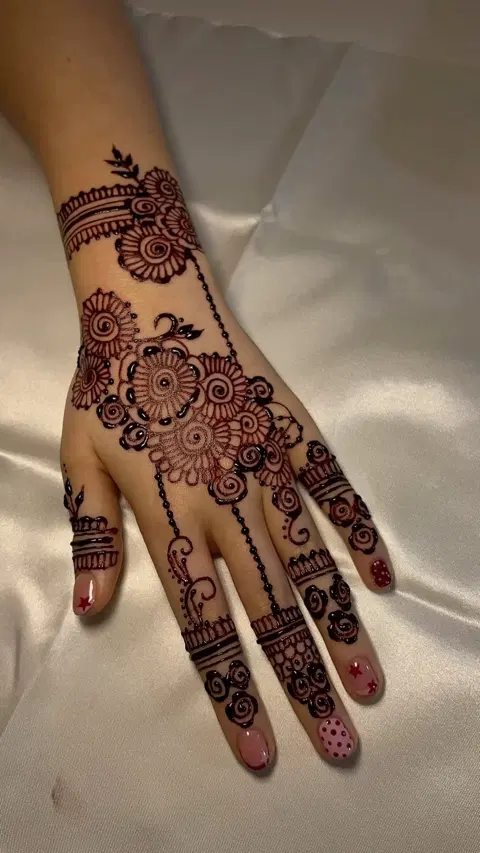 arabic simple back hand mehndi design