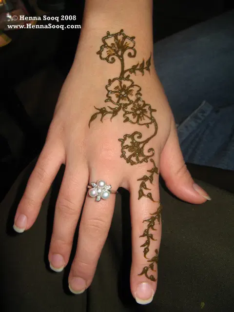 bridal indian back hand mehndi design