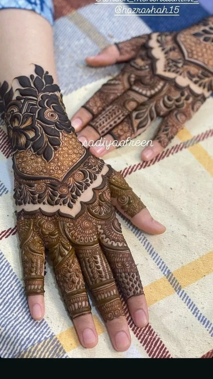 Bridal Dubai Arm Mehndi Design with Figures