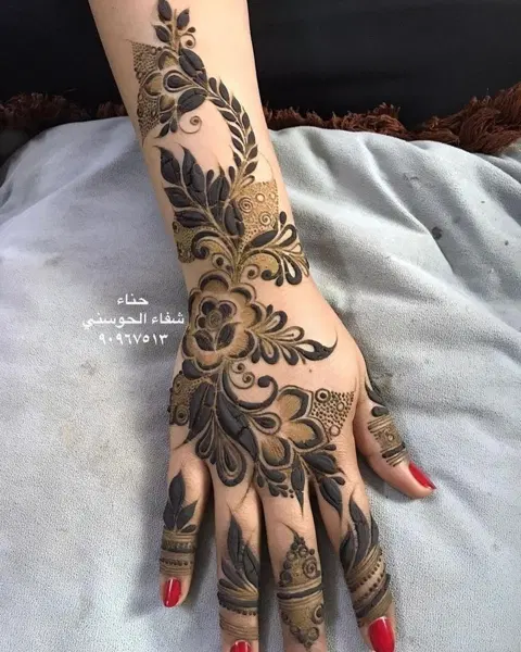 arabic dubai back hand mehndi design