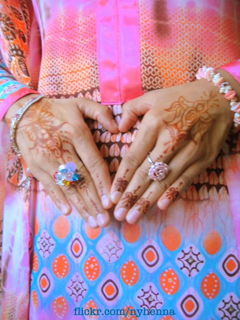 Bridal Indian Back Hand Mehndi Design with Hearts