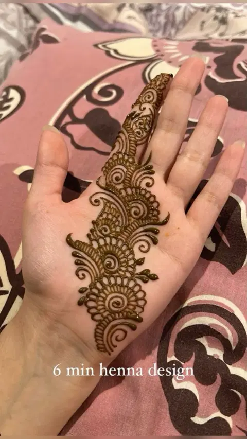 arabic stylish bel finger mehndi design