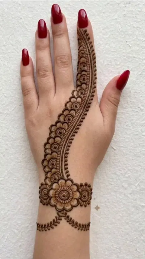 arabic simple bel arm mehndi design
