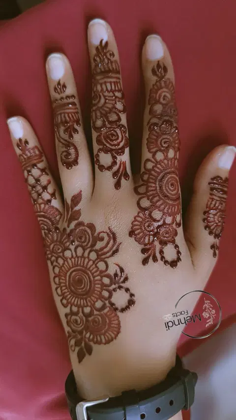 bel finger mehndi design