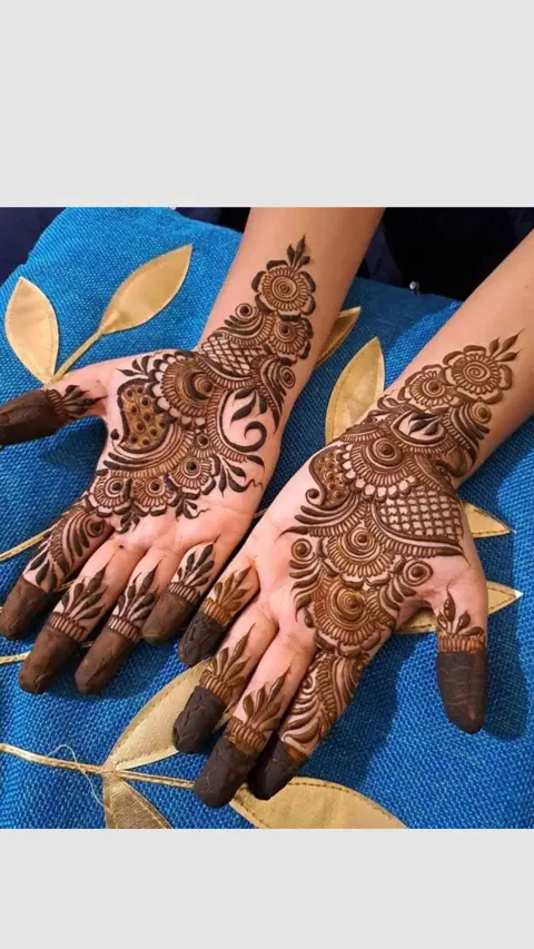 bridal simple bel finger mehndi design
