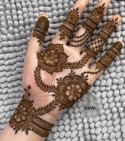 arabic bridal jaal back hand mehndi design